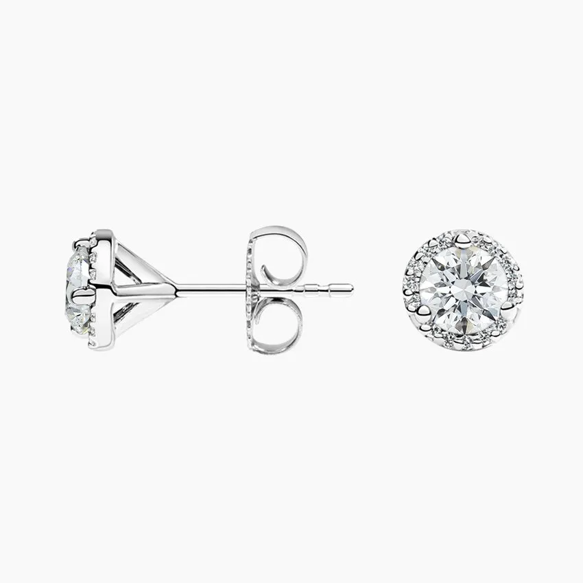 Halo Diamond Stud Earrings (Setting Only) - DC006