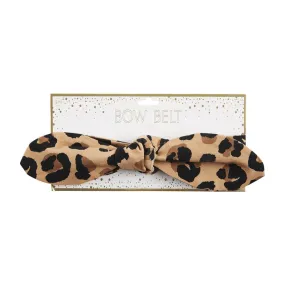 Holiday Bow Belt - Brown Leopard