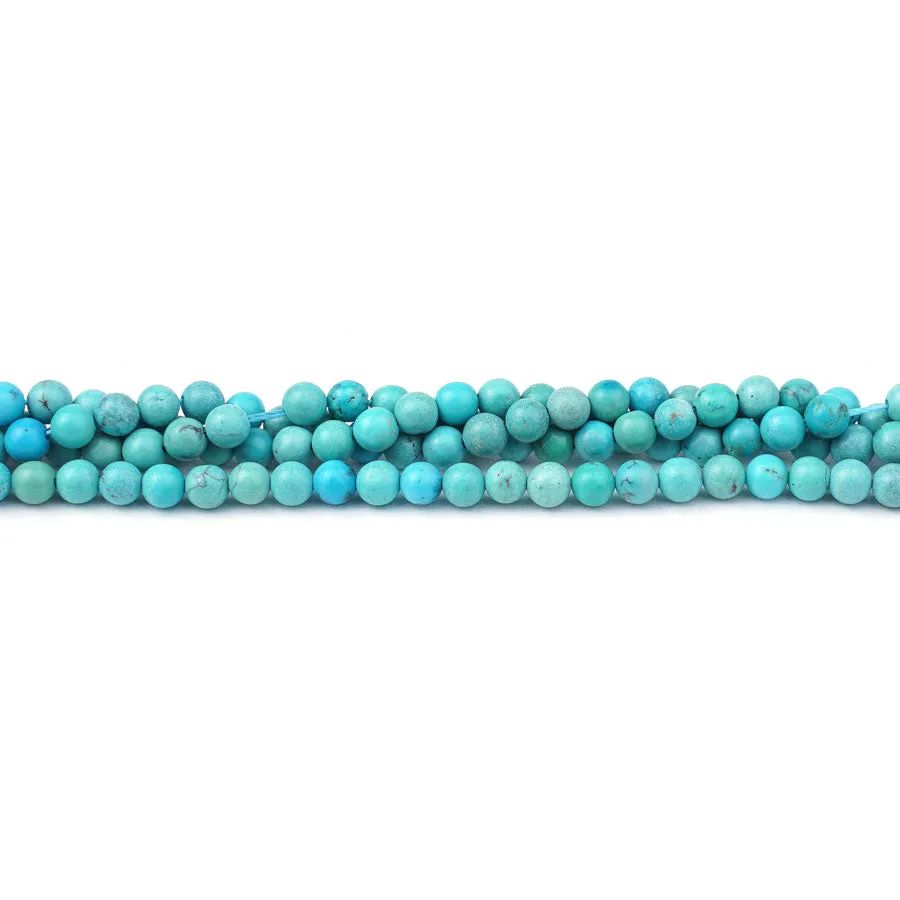 Hubei Turquoise 4.5mm Round AA Grade - 15-16 Inch