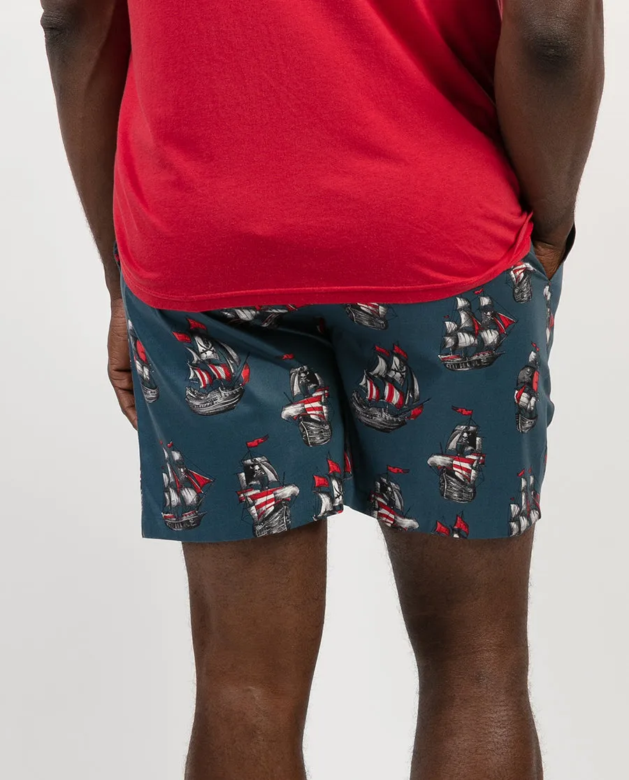 Jasper Pirate Ship Print Shorts