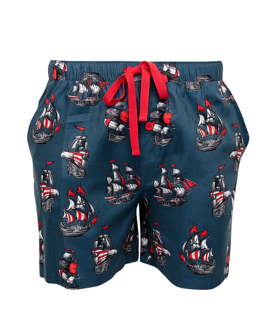 Jasper Pirate Ship Print Shorts