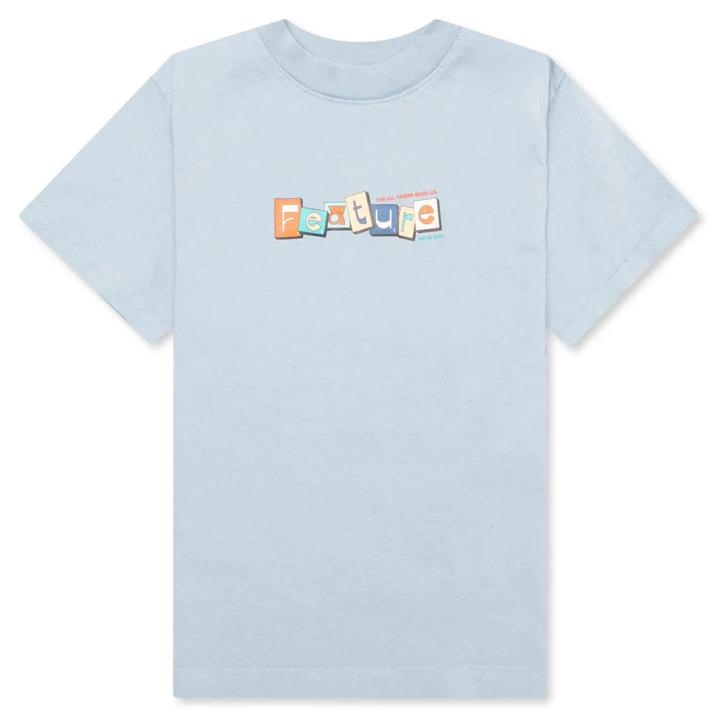 Kids Scrabble Tee - Clear Blue