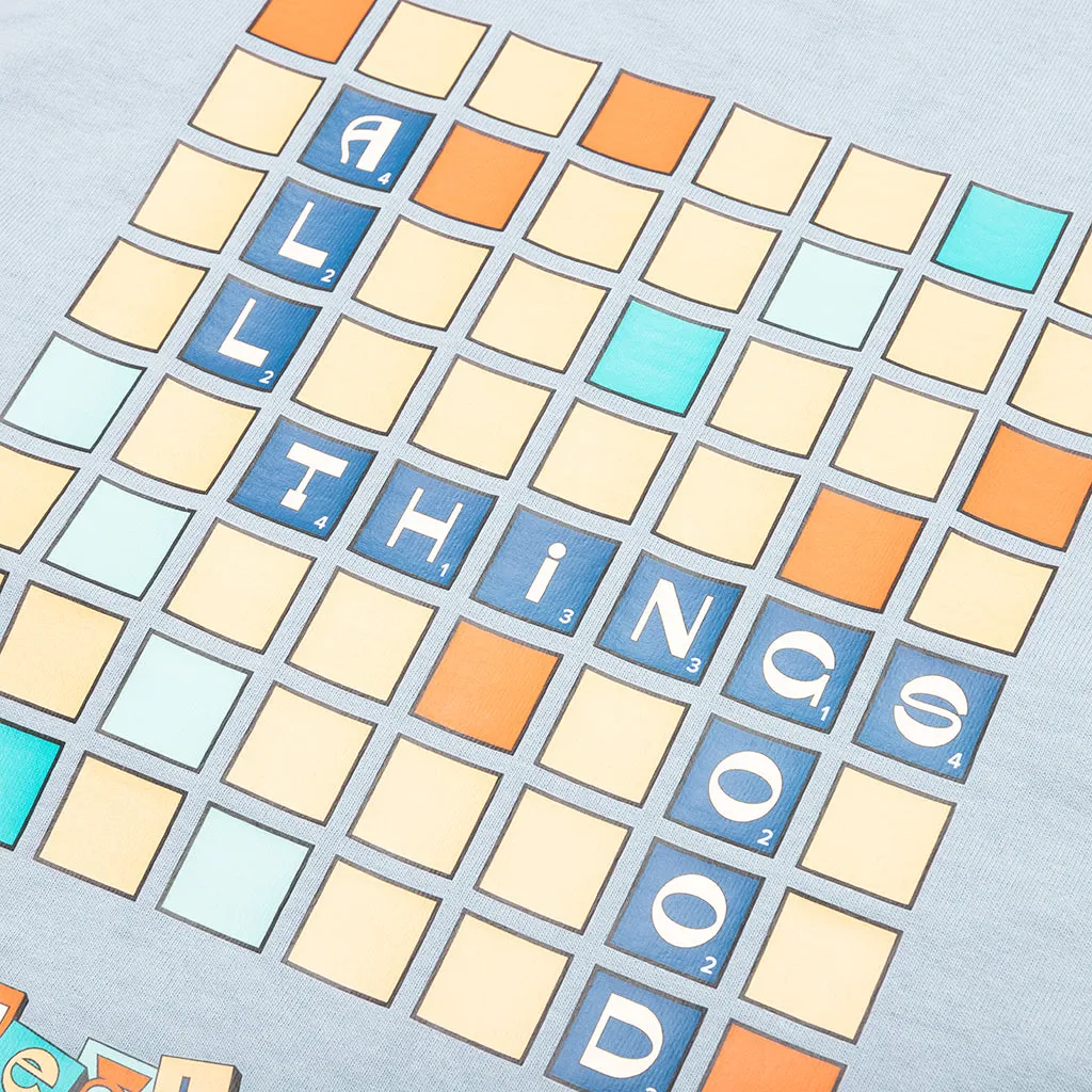 Kids Scrabble Tee - Clear Blue