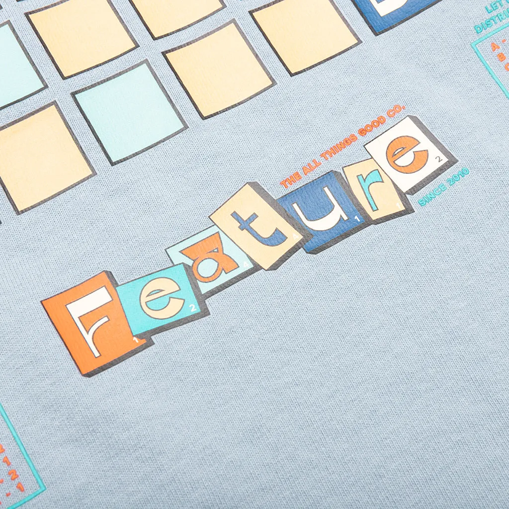 Kids Scrabble Tee - Clear Blue