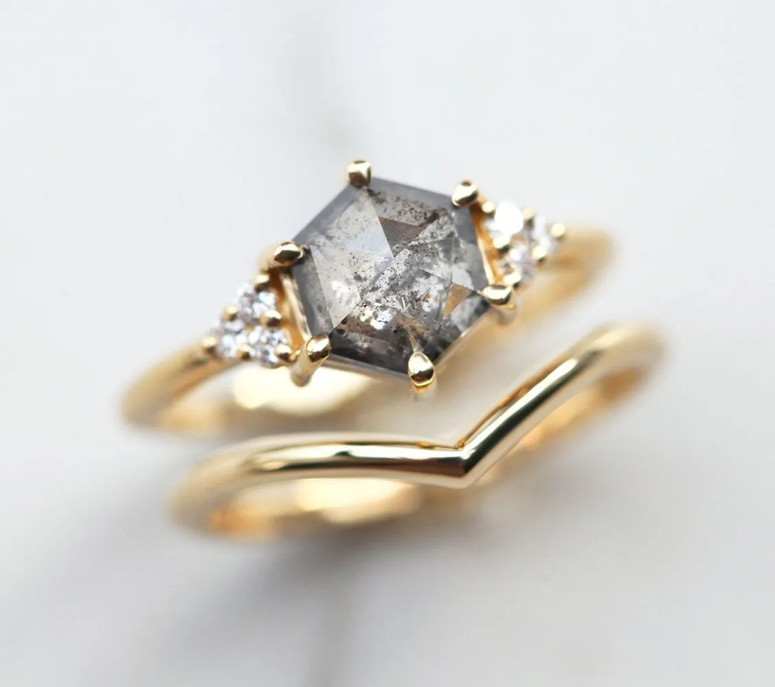 Klara Salt & Pepper Diamond Ring Set