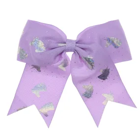 Large Unicorn Glitter Bow