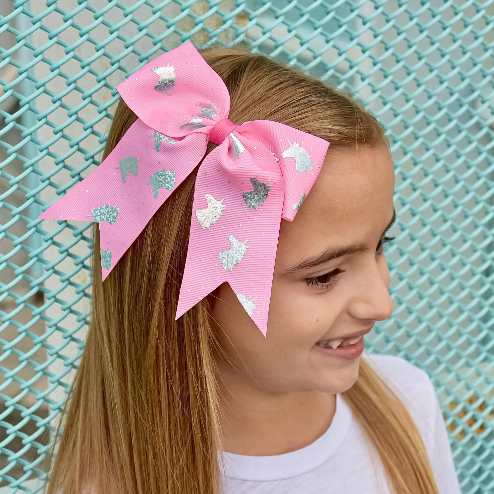 Large Unicorn Glitter Bow