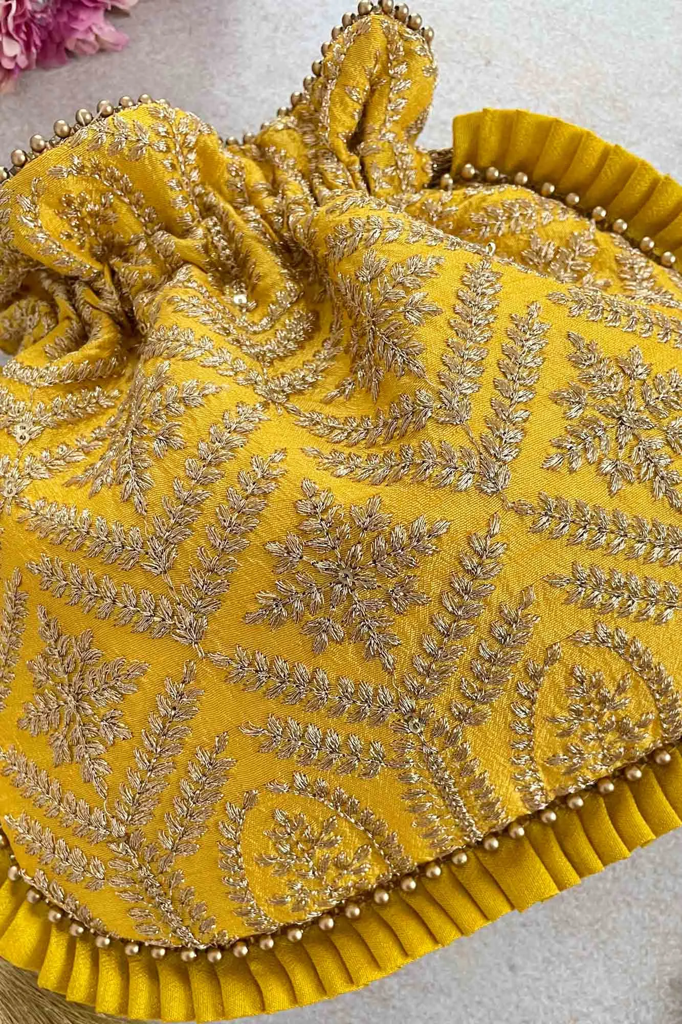 Leela Heritage Potli - Yellow