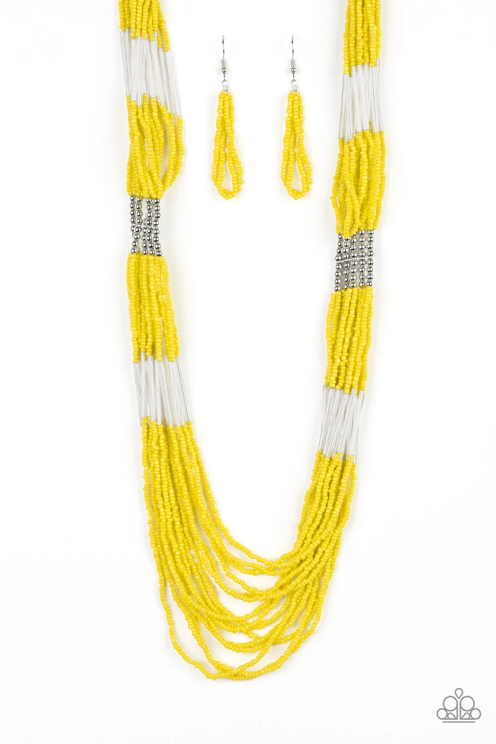 Let It BEAD - Yellow Paparazzi Necklace