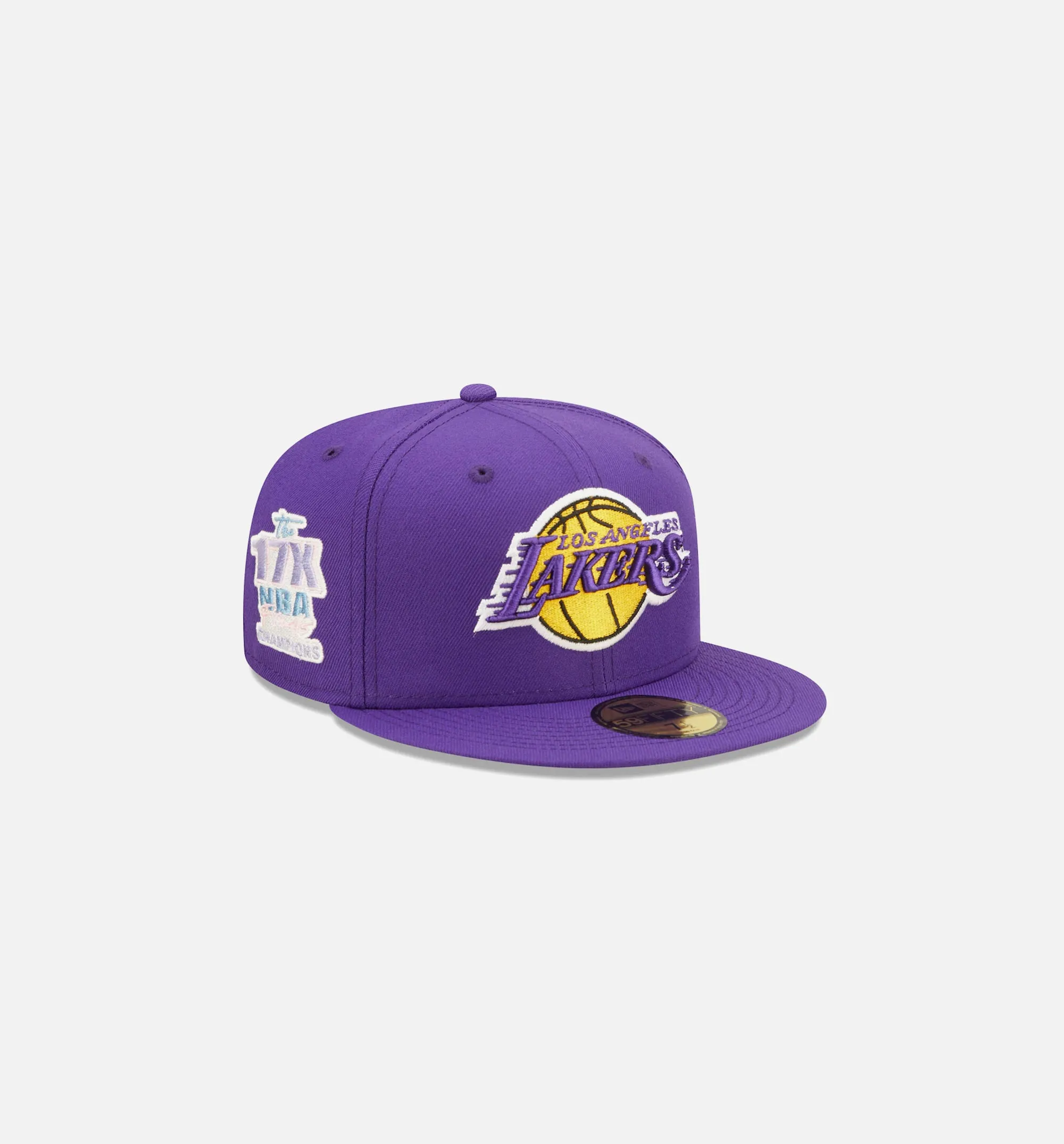 Los Angeles Lakers Pop Sweat 59fifty Fitted Hat Mens Hat - Purple