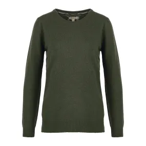 Maglione Donna Barbour Pendle Crew Knit Verde