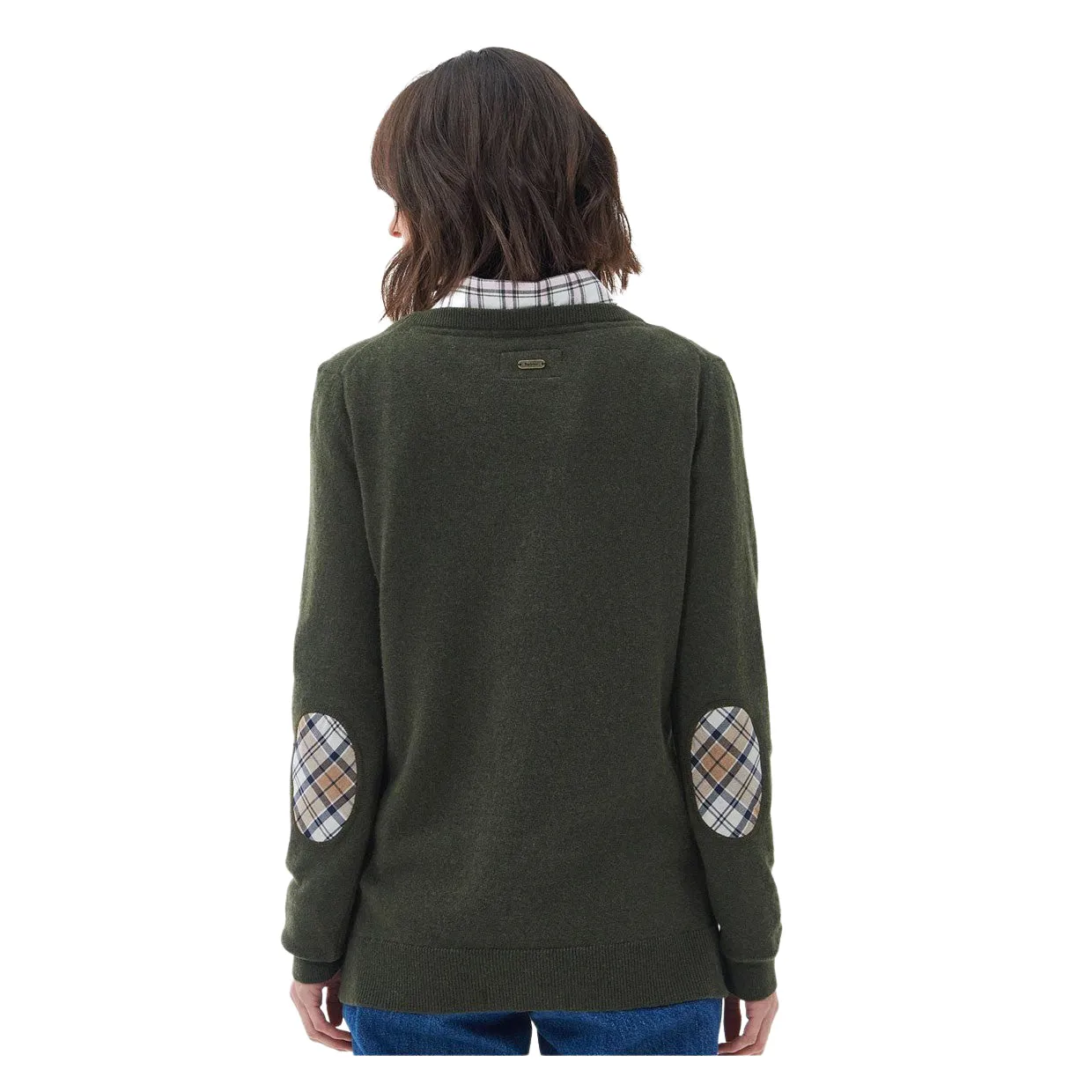 Maglione Donna Barbour Pendle Crew Knit Verde