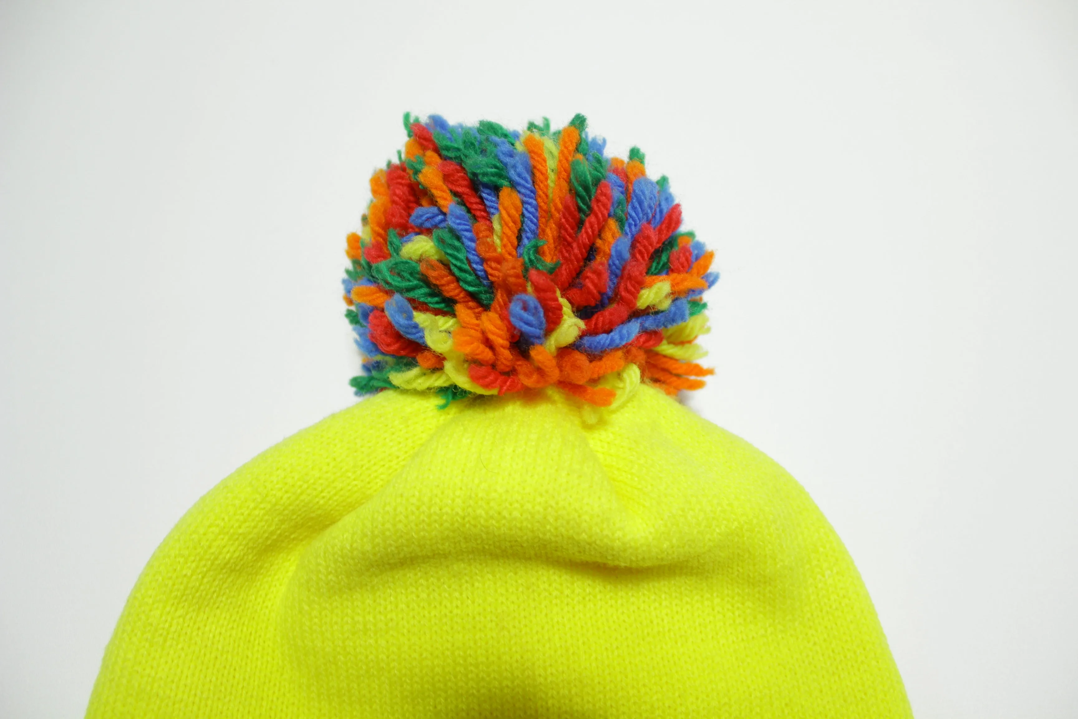 Magnavox Knit Stocking Snow Cap Hat Beanie With Tassel Ball Vintage 1970's 1980's