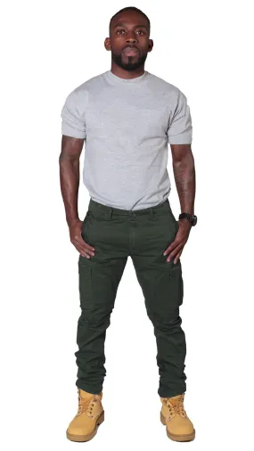 Men’s Cargo Trousers - Khaki Green - 26W