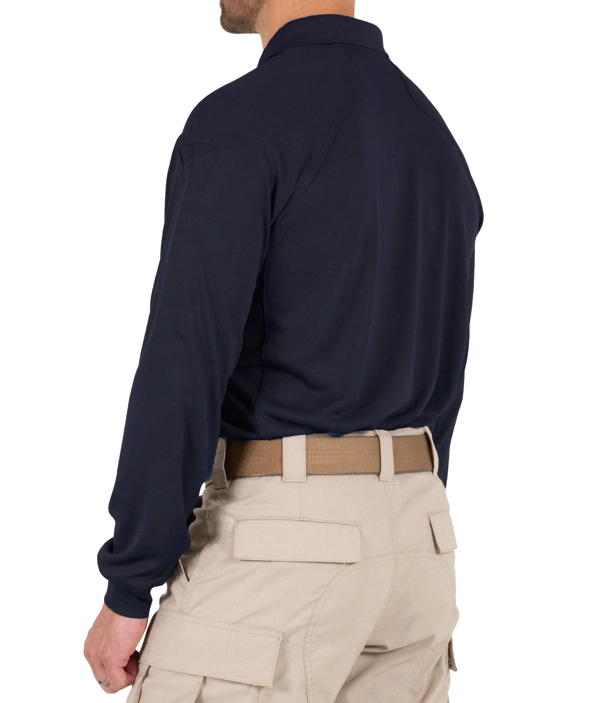 Men's Performance Long Sleeve Polo / Midnight Navy