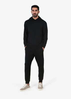 Mens Premium Sweat Hoodie & Jogger Set Black