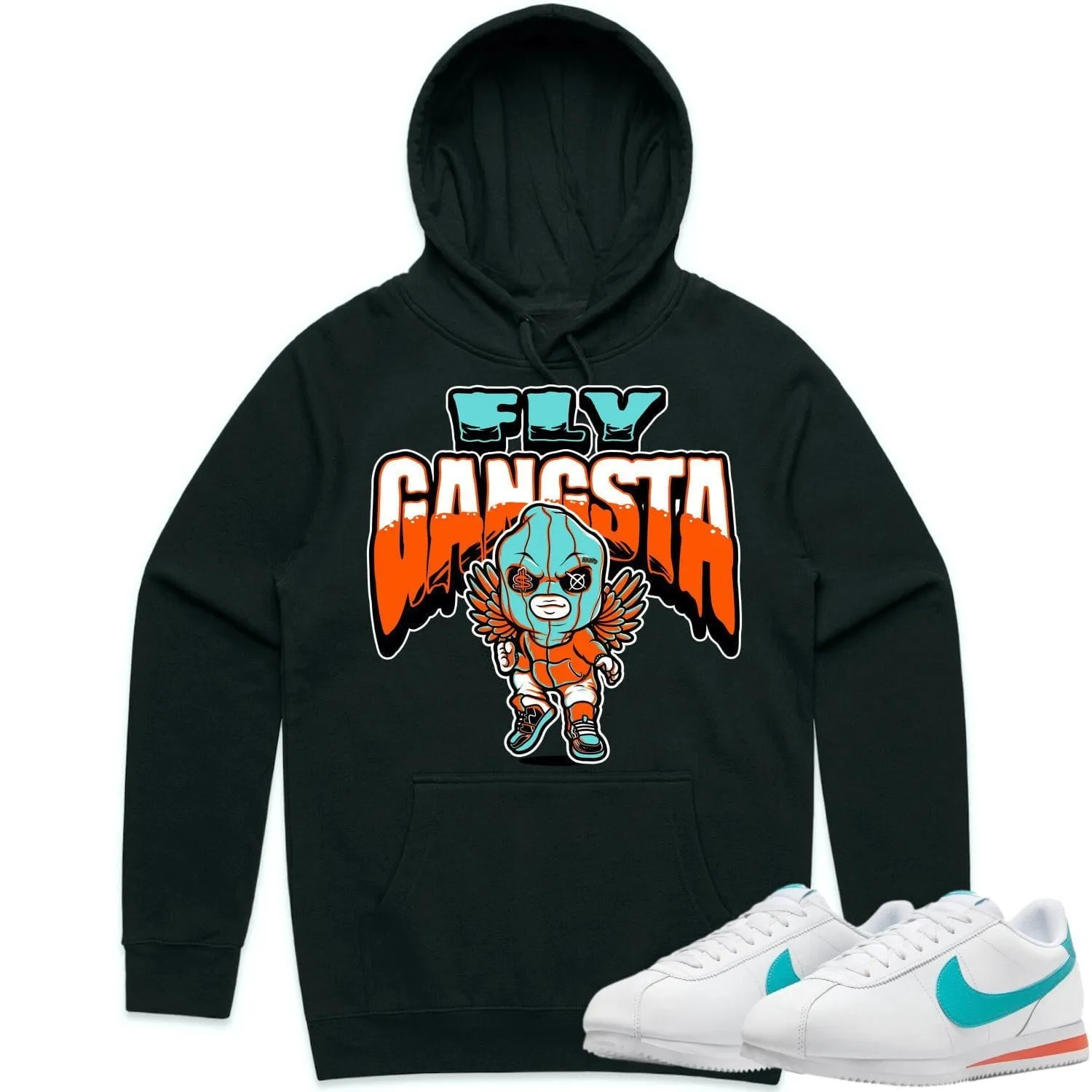 Miami Cortez Dolphins Hoodie to Match - MIAMI FLY GANGSTA