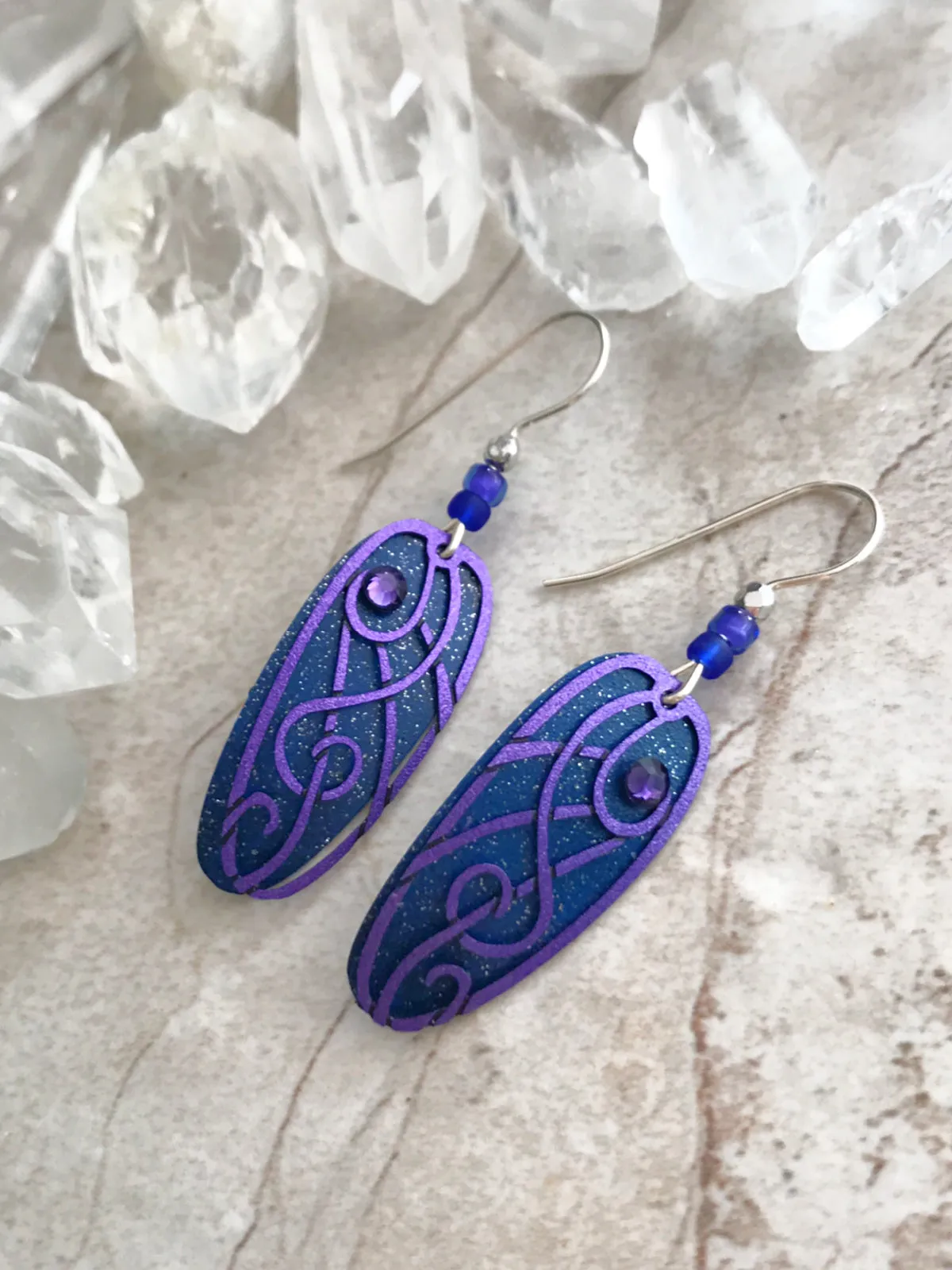 Midnight Treble Clef Dangles by Adajio