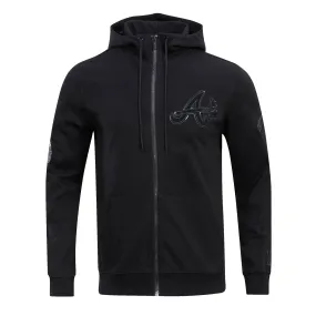 MLB ATLANTA BRAVES TRIPLE BLACK ZIPPER HOODY (BLACK)