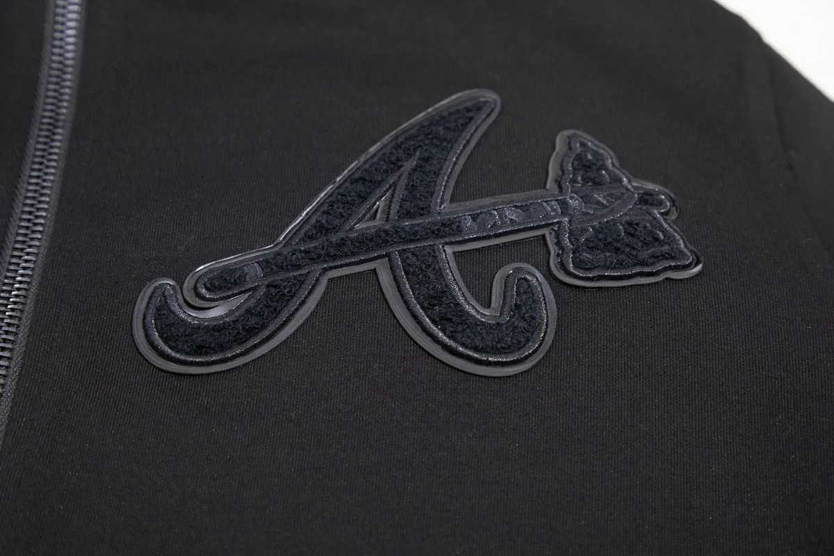 MLB ATLANTA BRAVES TRIPLE BLACK ZIPPER HOODY (BLACK)