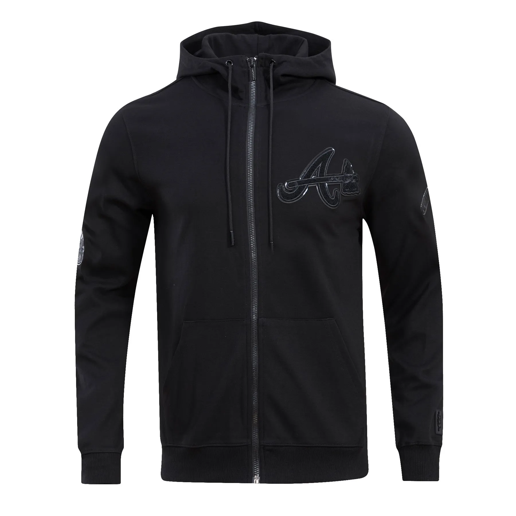 MLB ATLANTA BRAVES TRIPLE BLACK ZIPPER HOODY (BLACK)