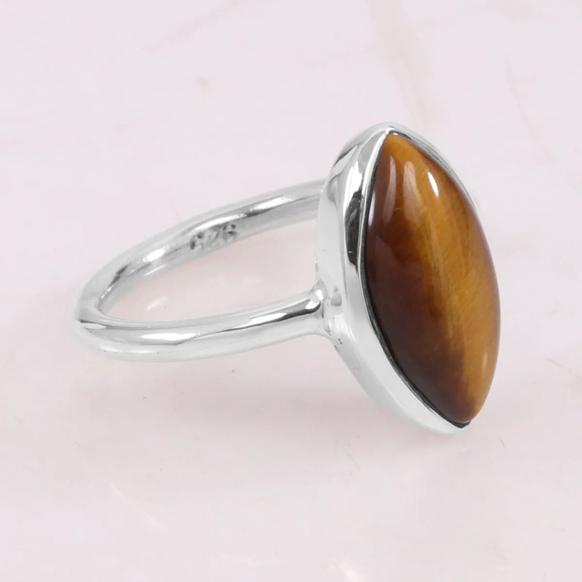 Natural Tiger Eye Ring Handmade Ring Sterling Silver Ring Silver Ring Tiger Eye Gemstone Ring Gift For Men