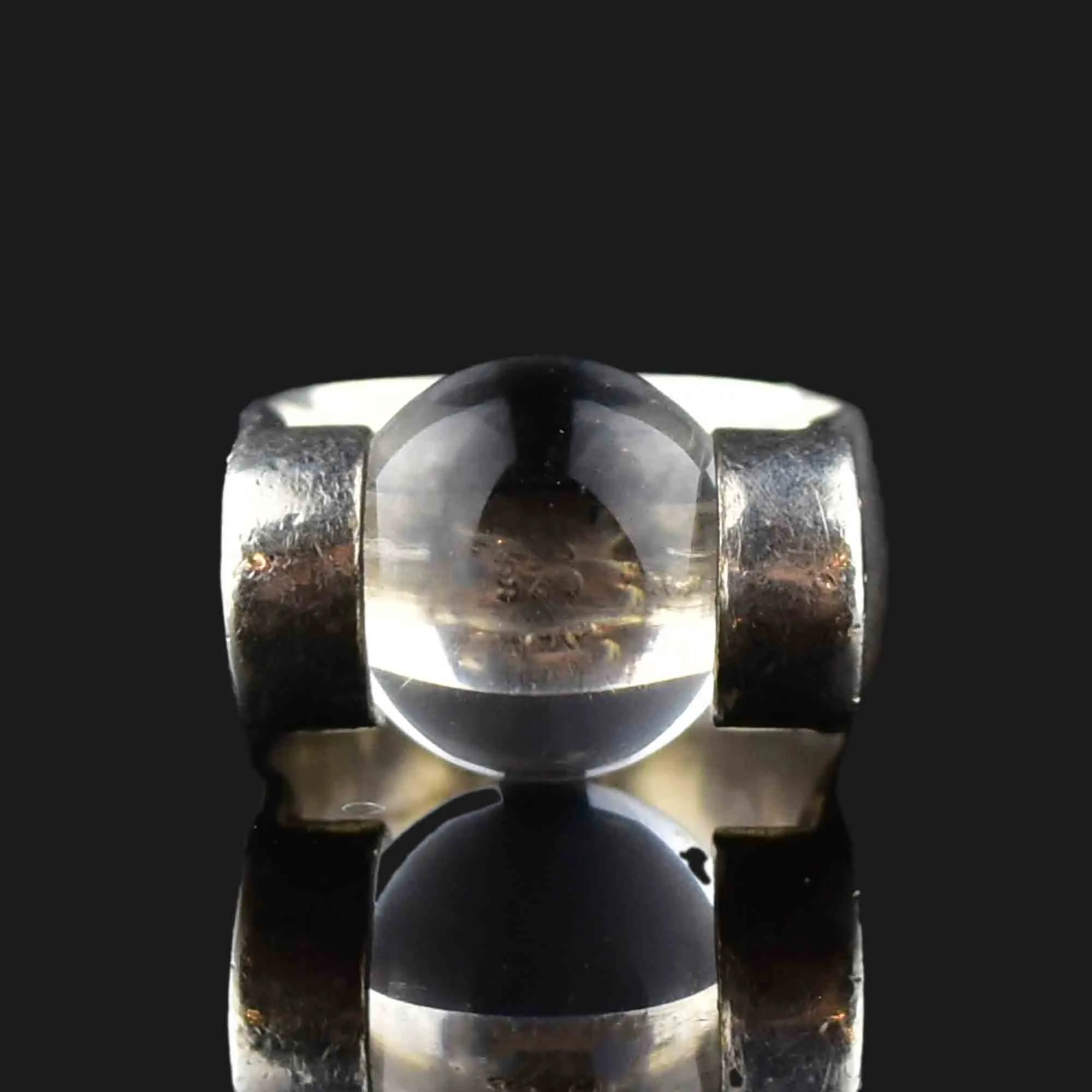 ON HOLD Sterling Silver Pools of Light Spinner Ring