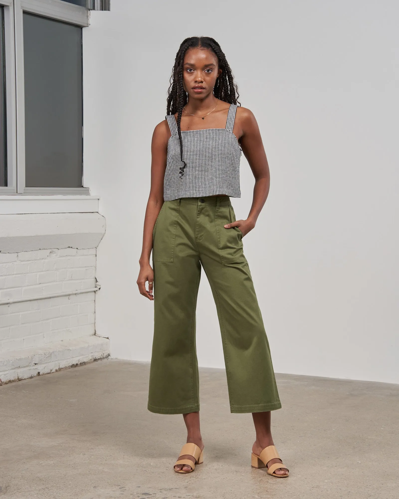 Organic Twill Wide Leg Pant