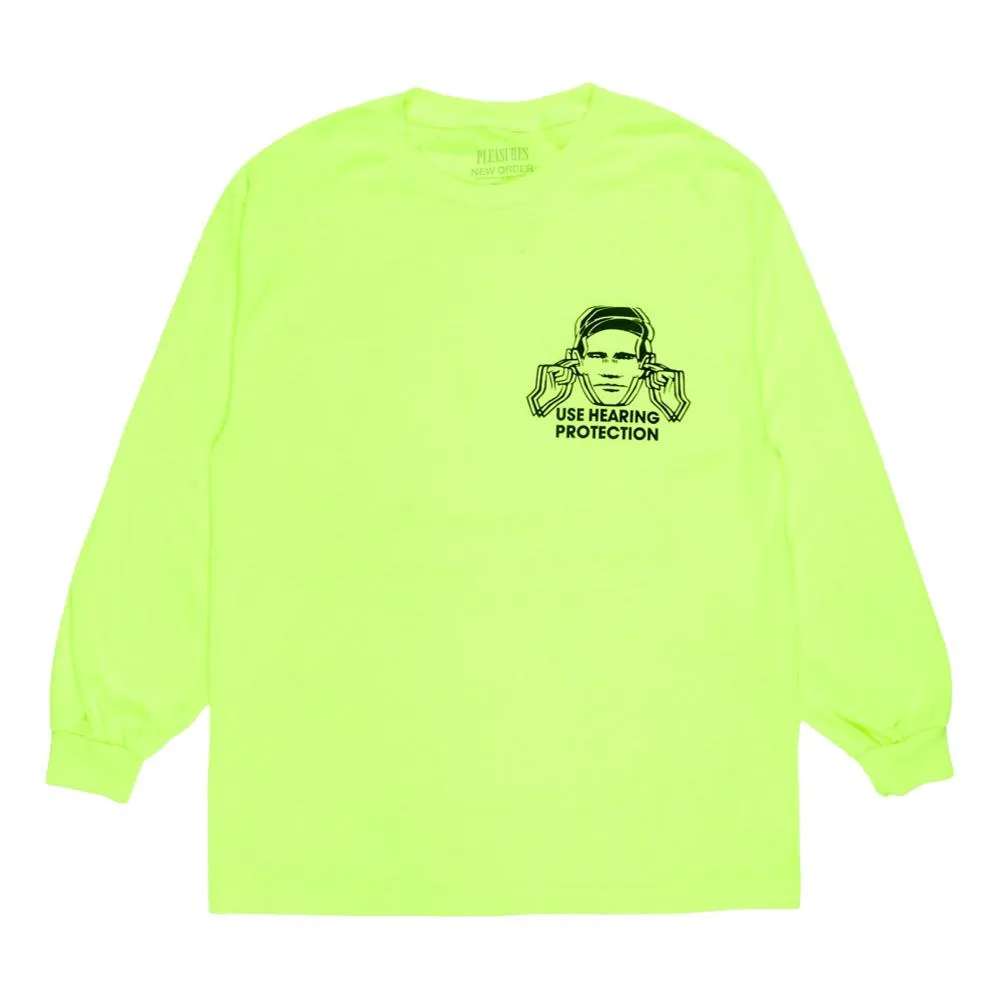 PLEASURES FACTORY LONG SLEEVE T-SHIRT-SAFETY GREEN