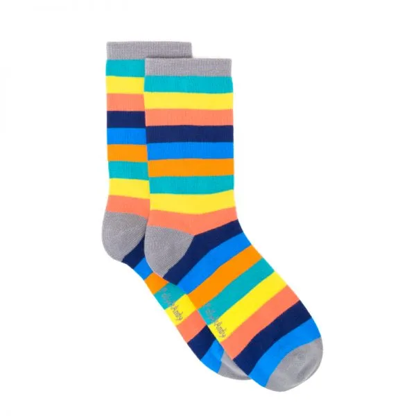 Polly & Andy Bamboo Seam Free Rainbow Stripe Socks