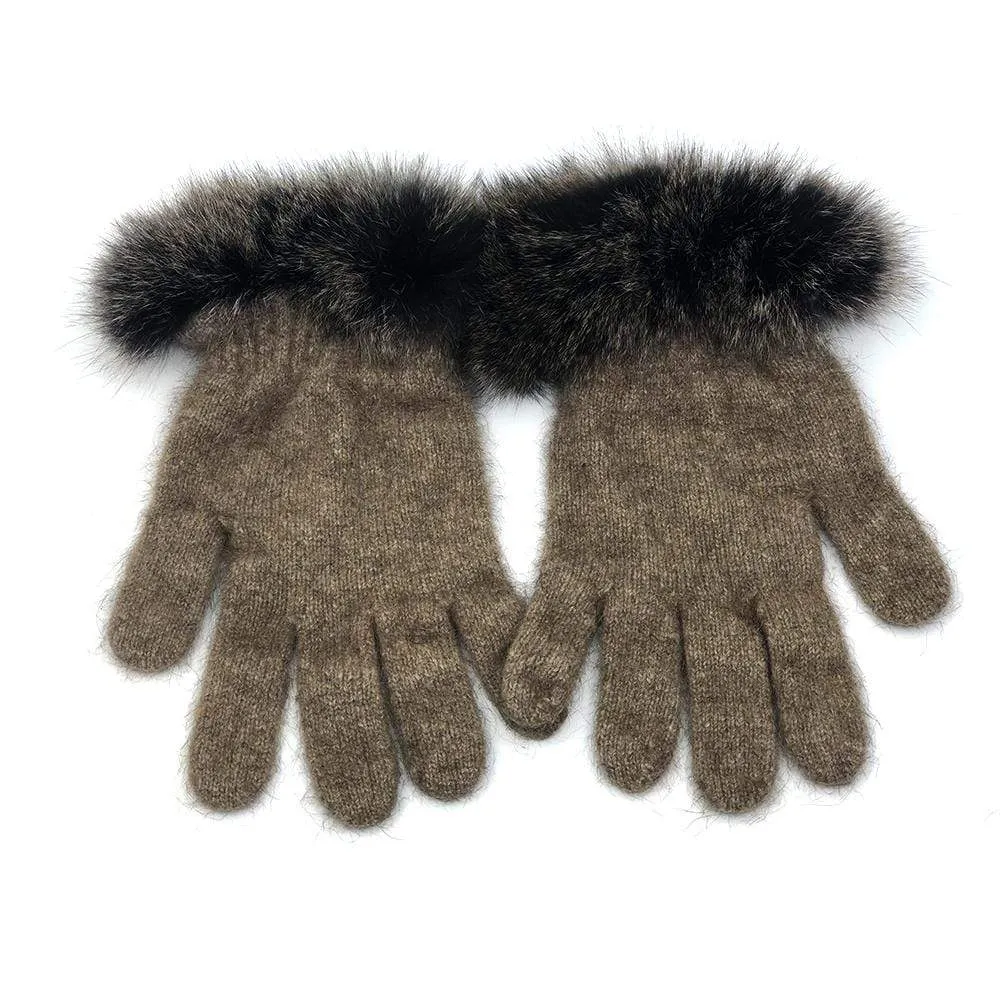 Premium Possum and Merino Wool - Fur Trim Gloves