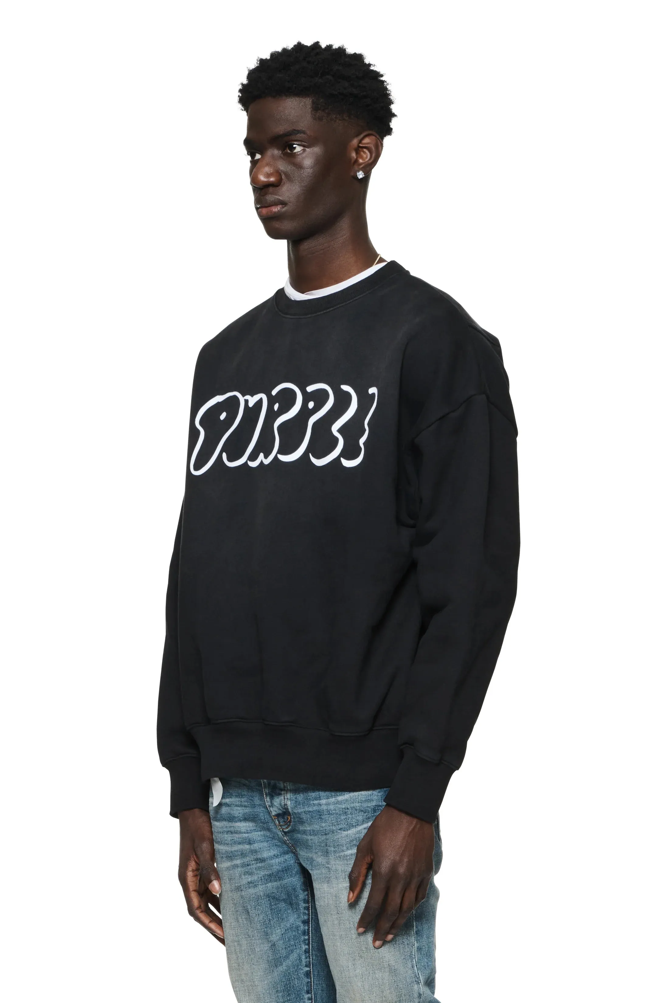 PURPLE BRAND P402 Outline Crewneck