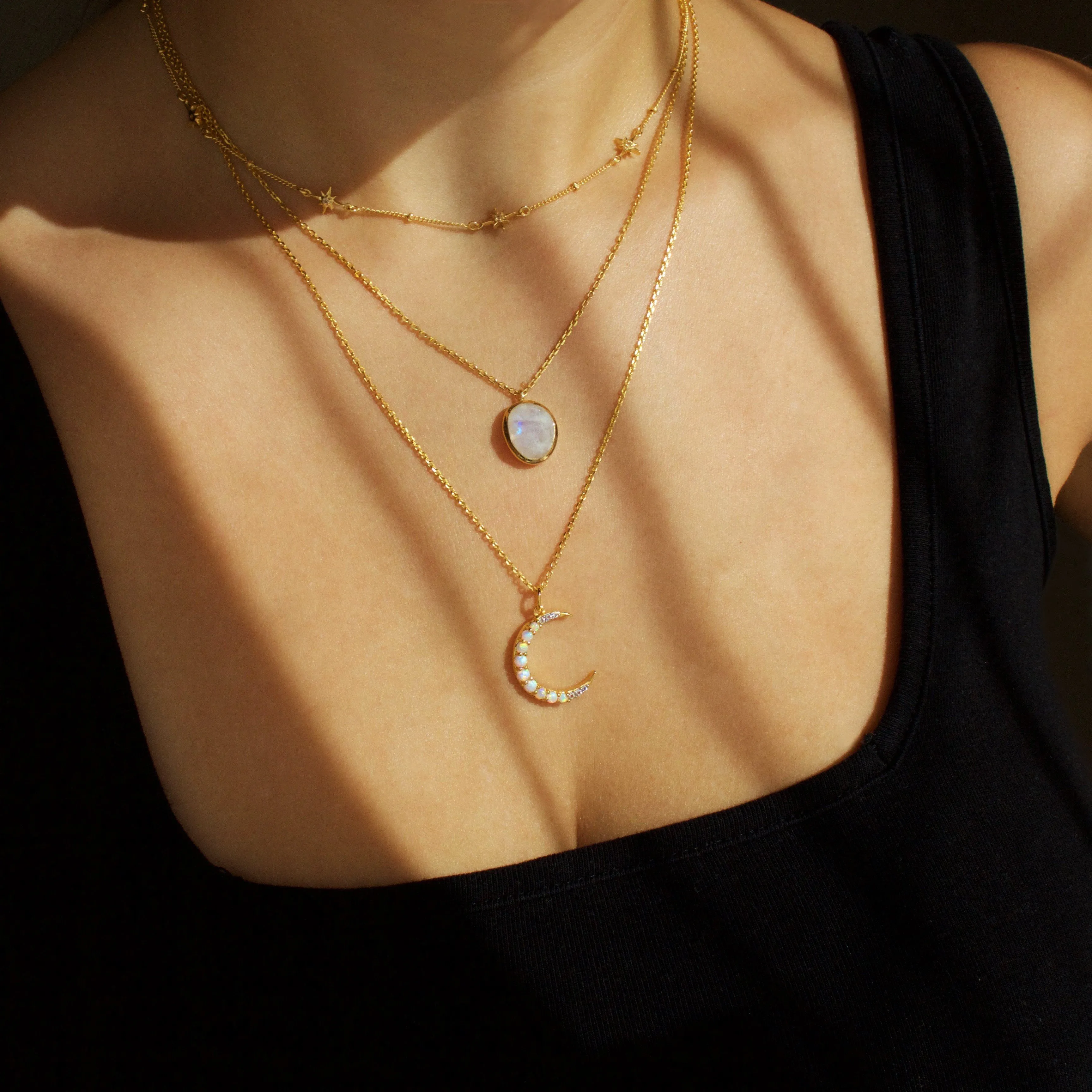 Semi Precious Moonstone Necklace