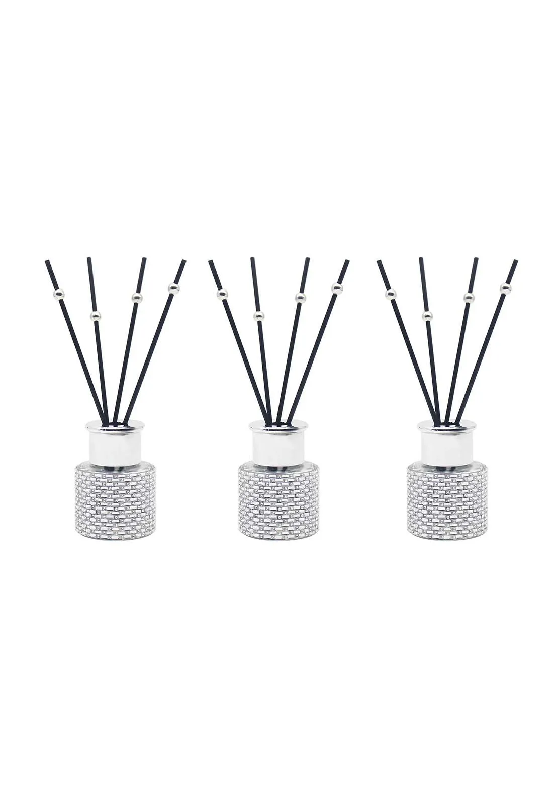 Silver Diamante Diffuser Set of 3