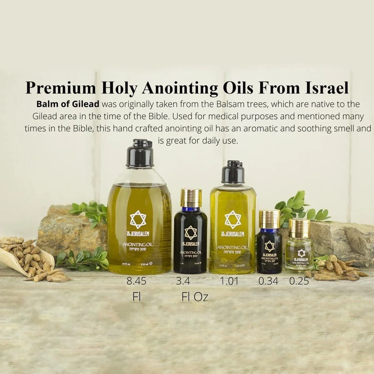 Spikenard Anointing Oil from Israel, Holy Spiritual Oils Bottles from Jerusalem Blessed, Handmade with Natural Ingredients and Blessed for Ceremony, Religious Use, 7.5 ml - 0.25 Fl Oz