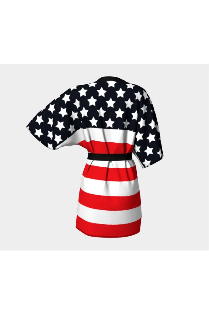 Stars and Bars Kimono Robe