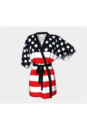 Stars and Bars Kimono Robe