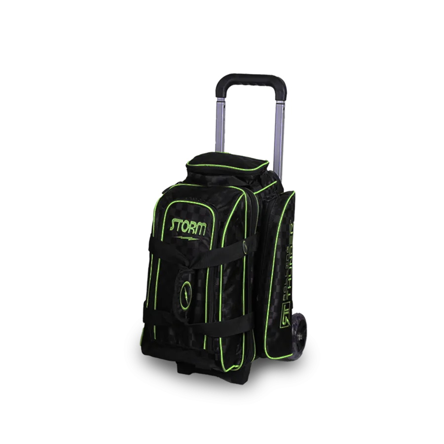 Storm Rolling Thunder 2 Ball Roller Checkered Bowling Bag Black/Lime