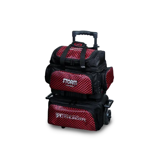 Storm Rolling Thunder 4 Ball Roller Checkered Bowling Bag Red/Black