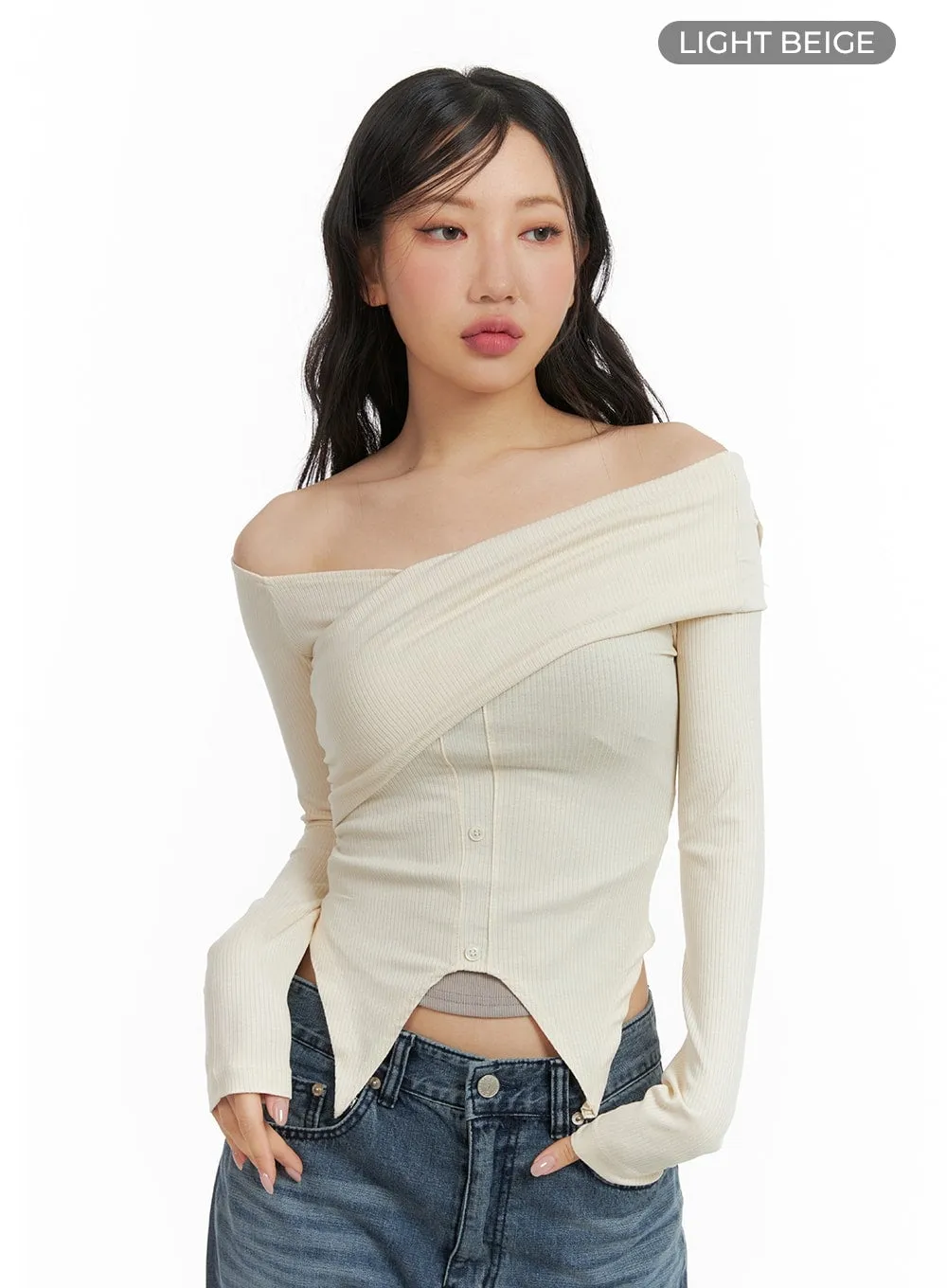 Street Asymmetrical Off-Shoulder Top CM420