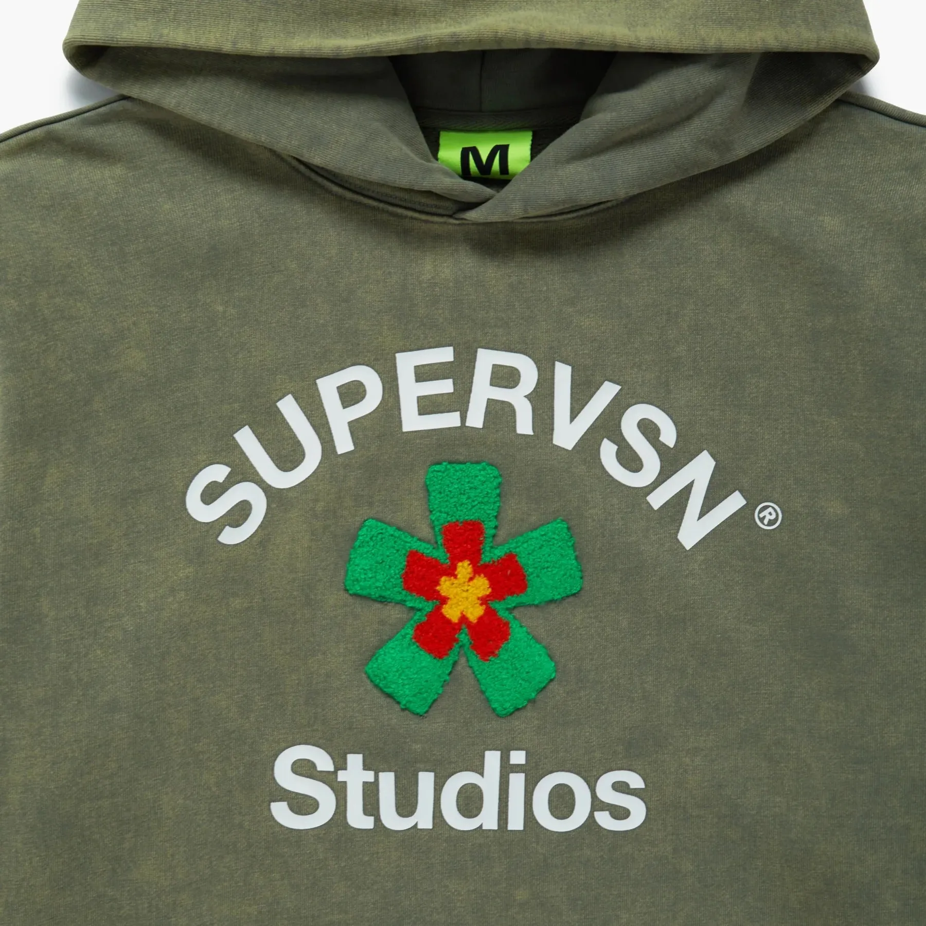 Supervsn Starburst Acid Wash Pullover Hoodie