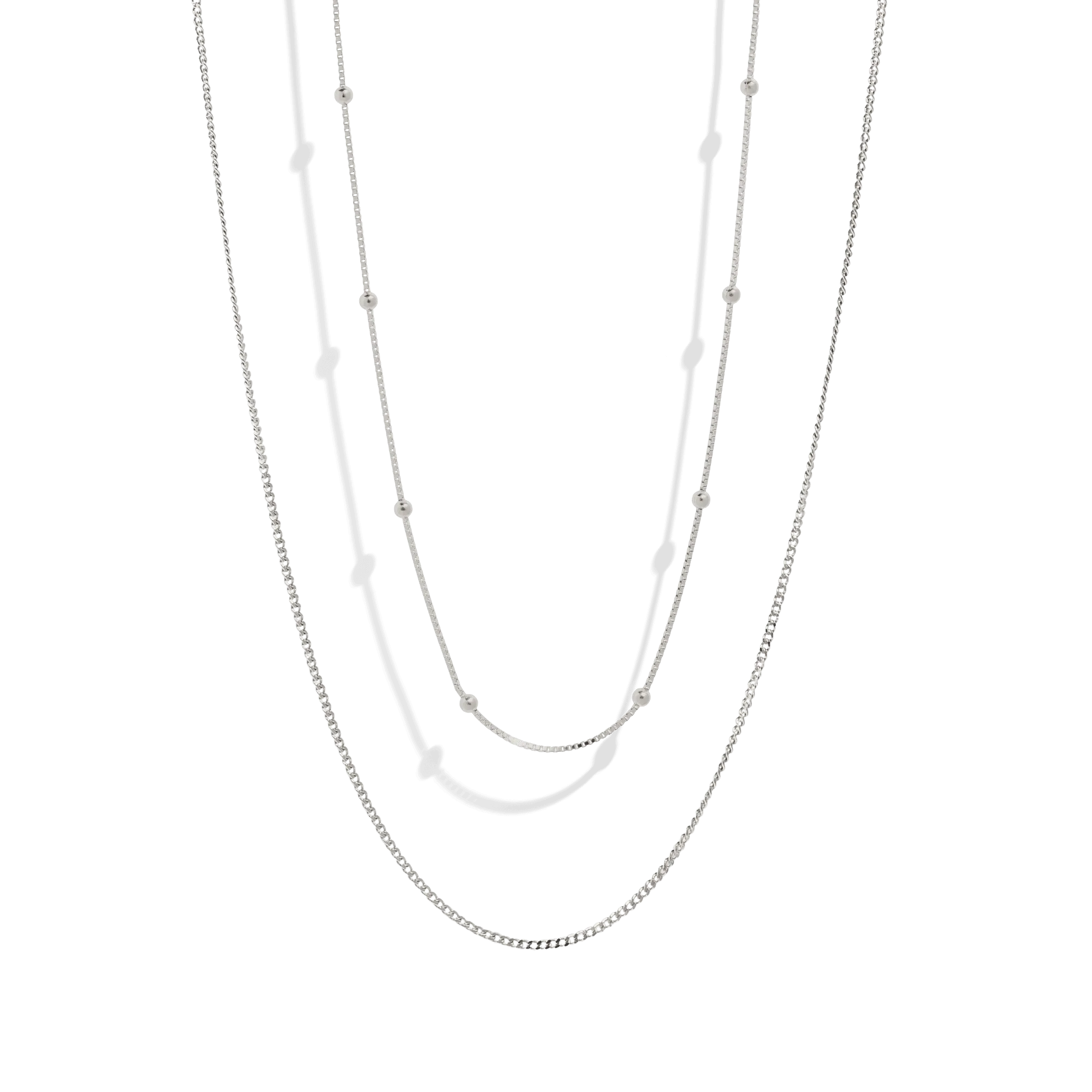 THE ESSENTIAL NECKLACE SET - sterling silver