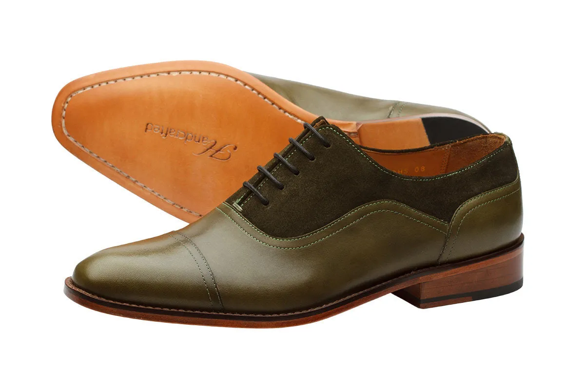 Toecap Oxford Combi – Olive Green