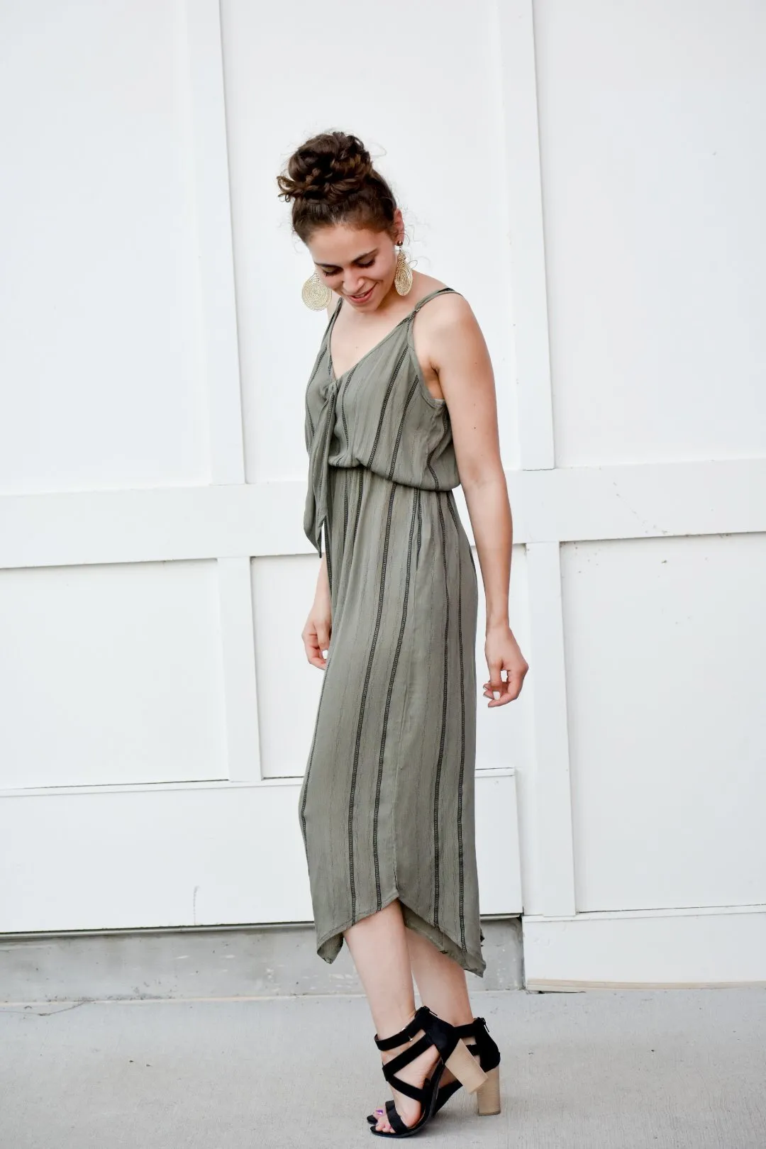 Undefeated Olive Striped Jumpsuit