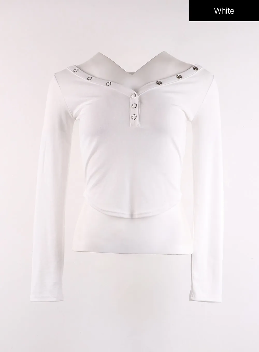 V-Neck Button Long Sleeve CF401