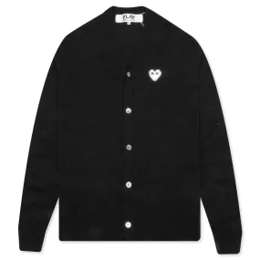 V-Neck Cardigan - Black