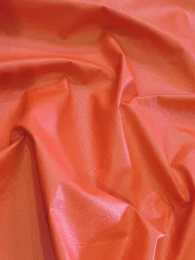 Vinyl Faux Fake Leather Pleather Grain Champion PVC Fabric / Red