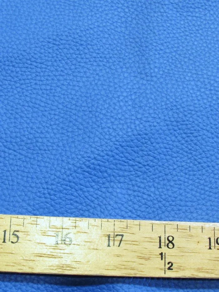 Vinyl Faux Fake Leather Pleather Grain Champion PVC Fabric / Royal Blue / By The Roll - 25 Yards