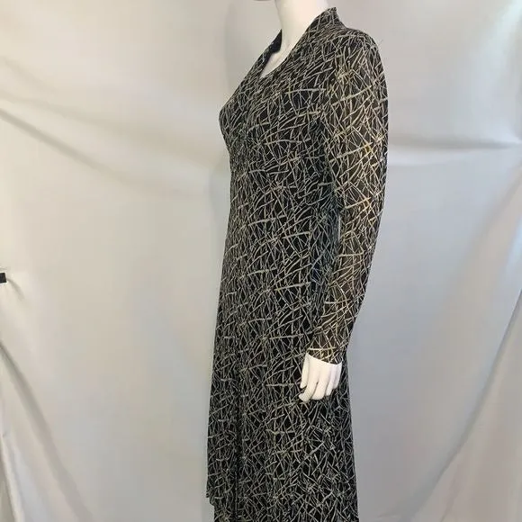 VivienneTam VTG black bamboo print mesh dress