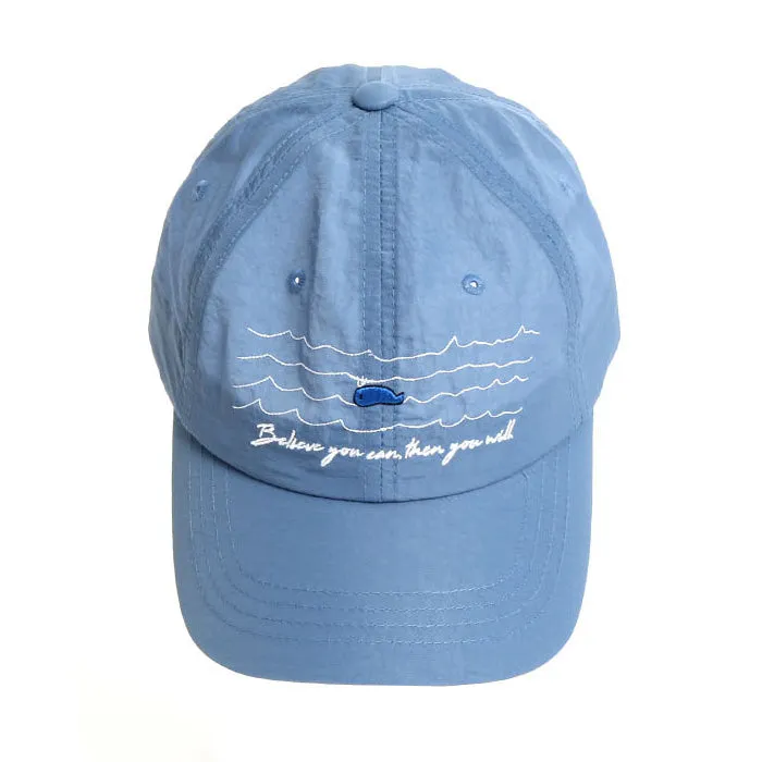 Whale Sea Embroidery Baseball Caps Hats Unisex Mens Womens Nylon Adjustable Buckle Korean Style Fashion Accessories Lightweight Thin